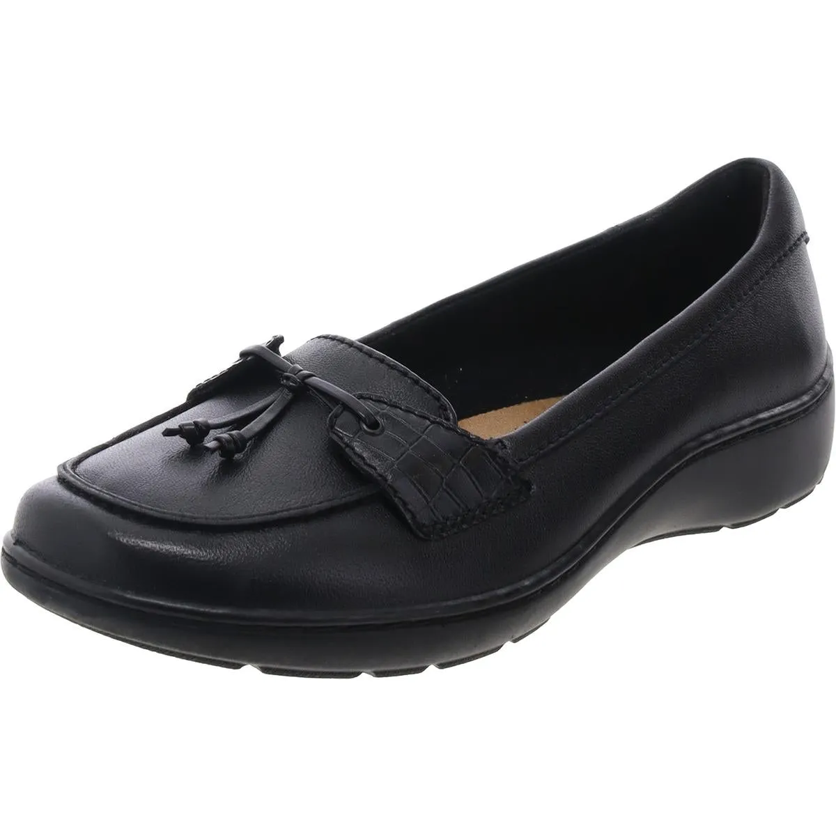 Womens Solid Leather Moccasins