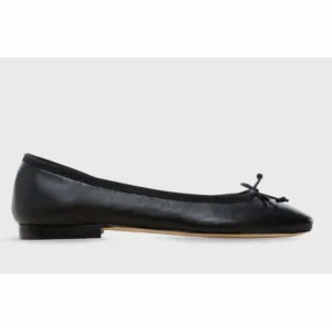 Women's Square Toe Ballet Shoe In Black