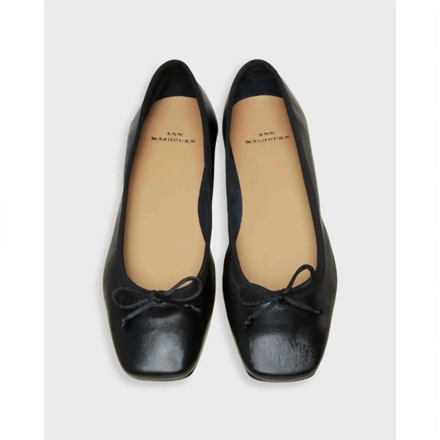 Women's Square Toe Ballet Shoe In Black