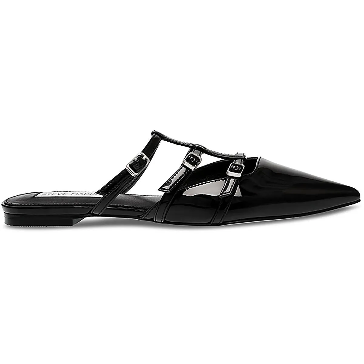 Womens Strappy Patent Mules