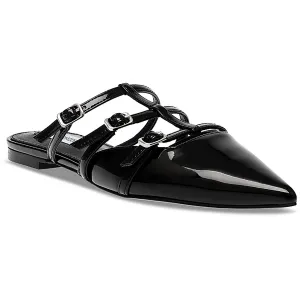 Womens Strappy Patent Mules