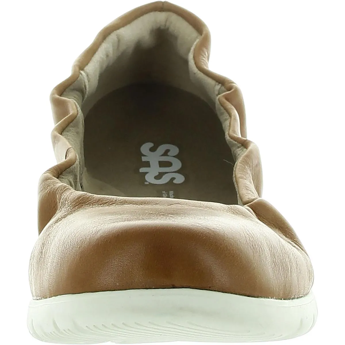 Womens Stretch Leather Ballet Flats