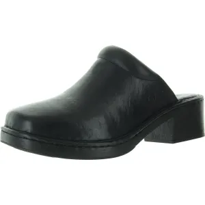 Womens Stretch Leather Clogs