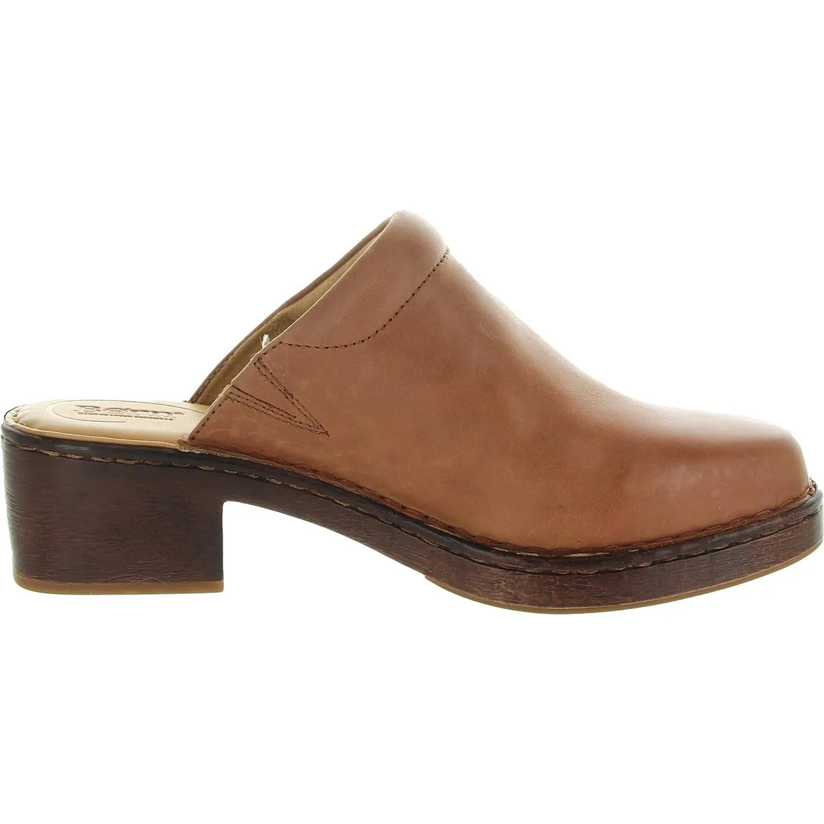 Womens Stretch Leather Clogs