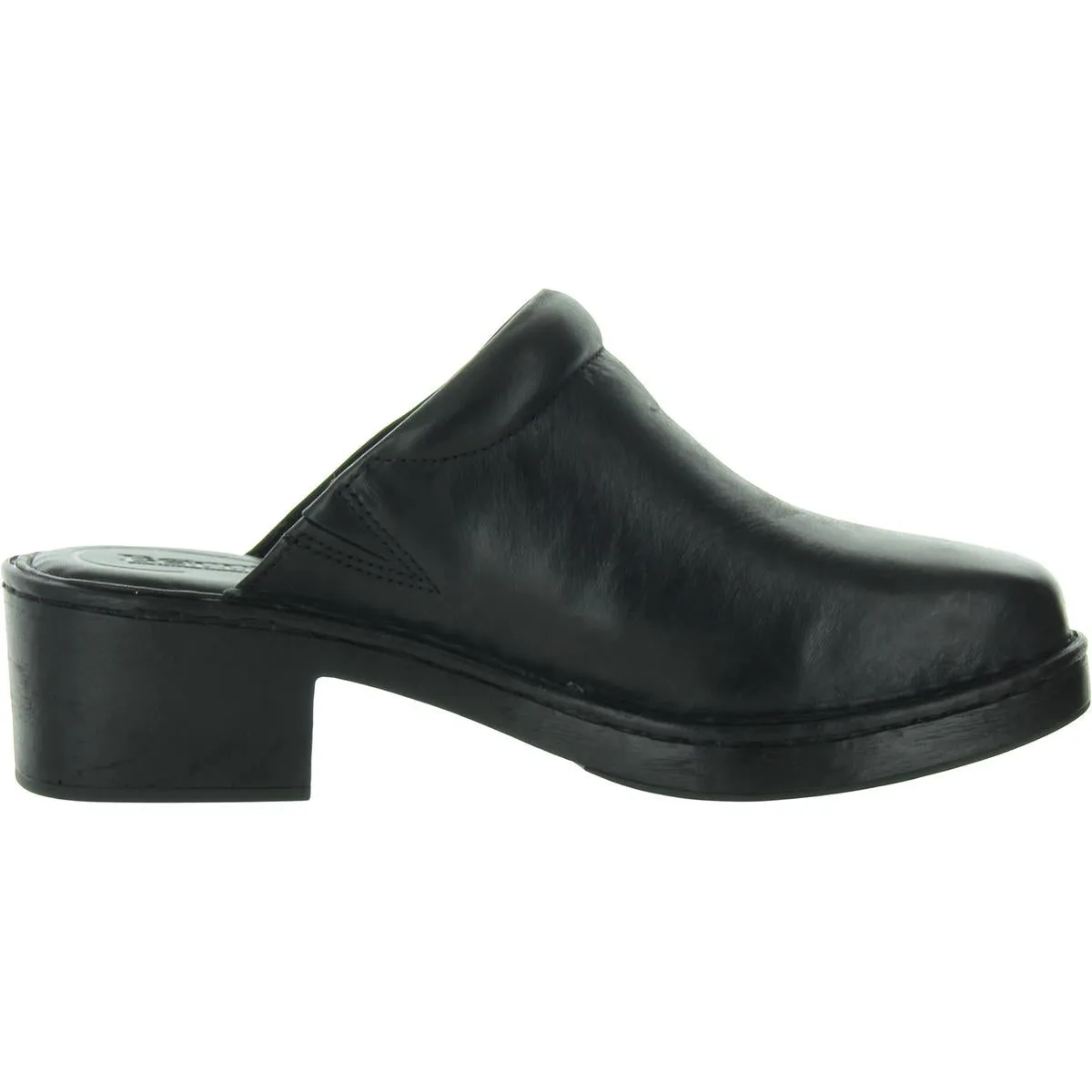 Womens Stretch Leather Clogs