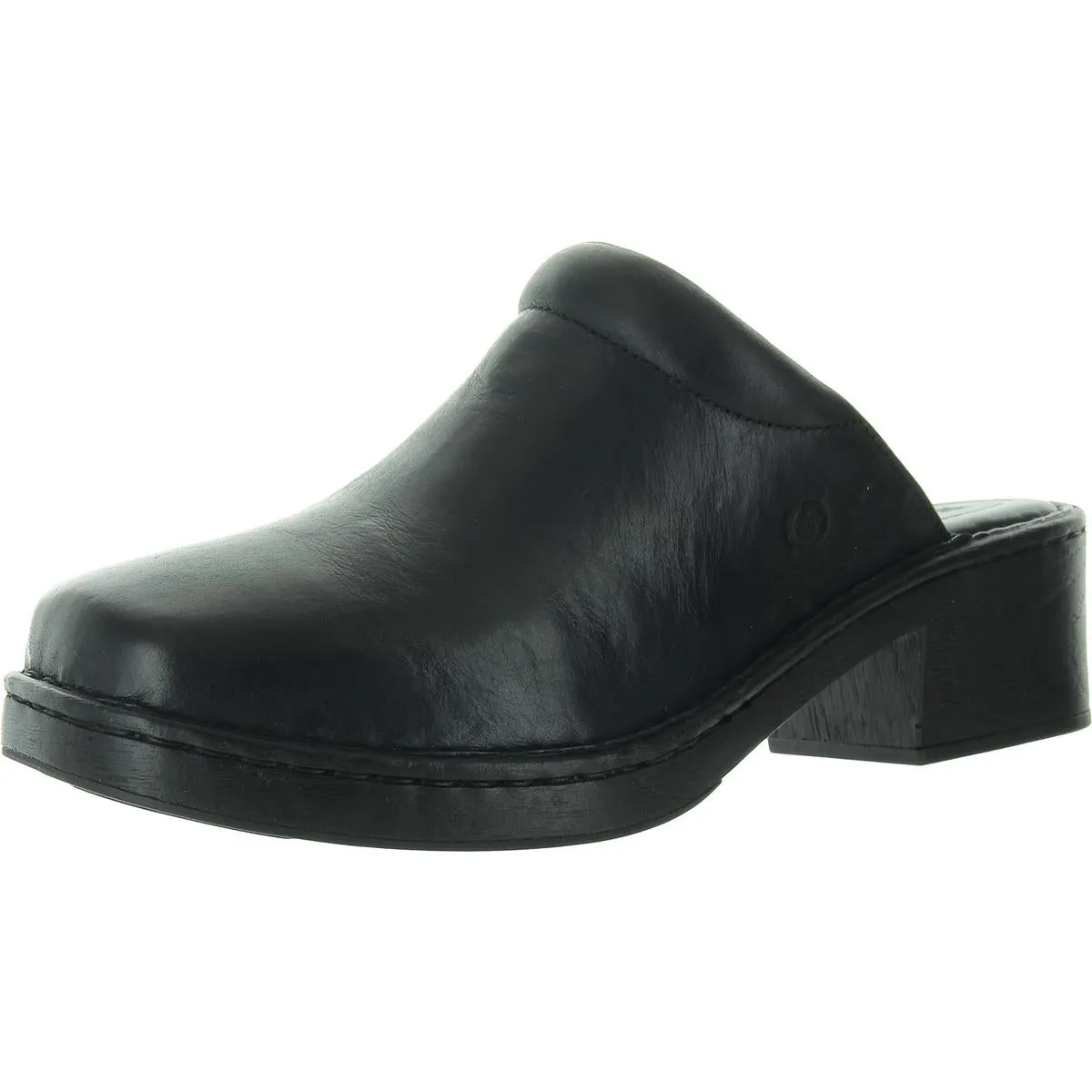 Womens Stretch Leather Clogs