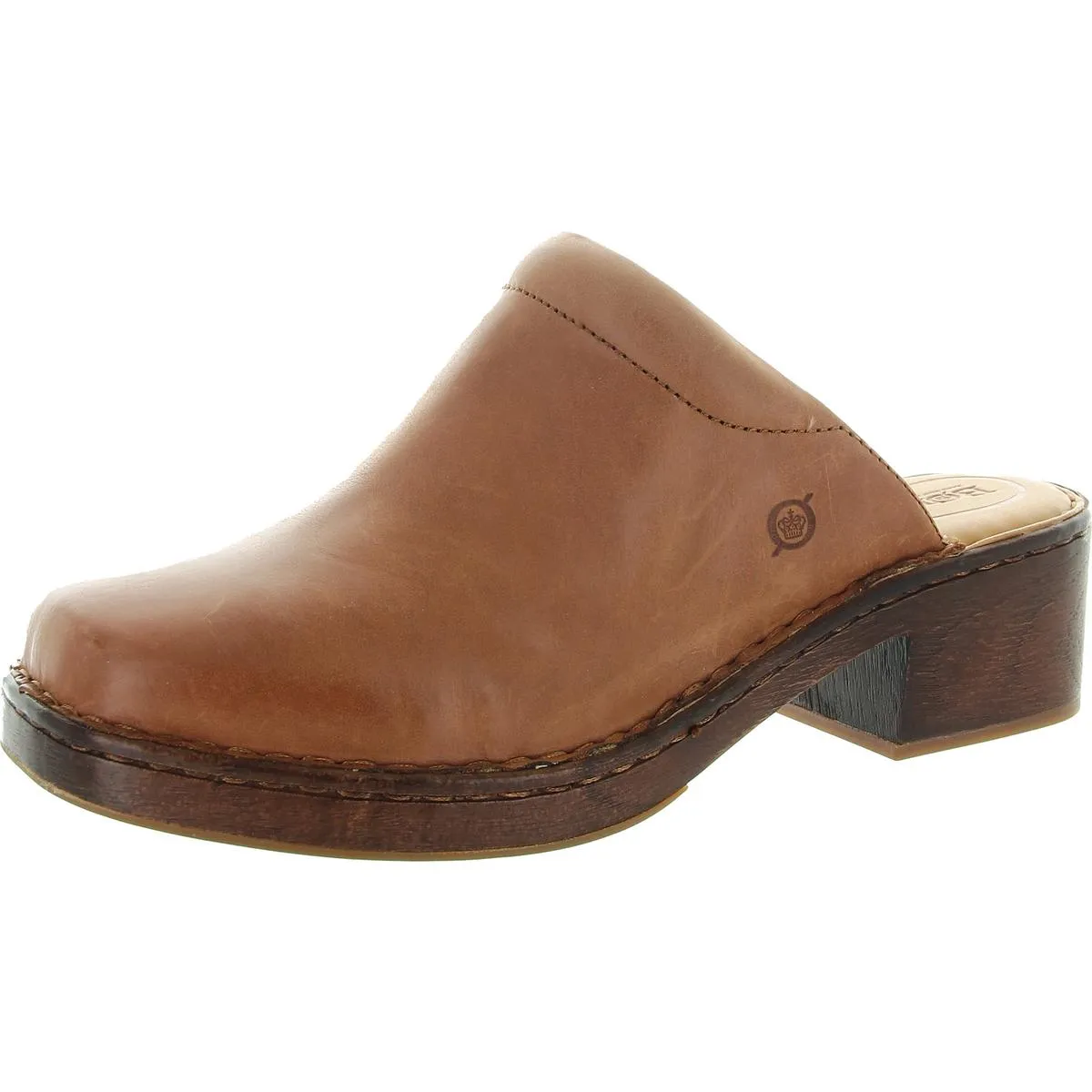 Womens Stretch Leather Clogs