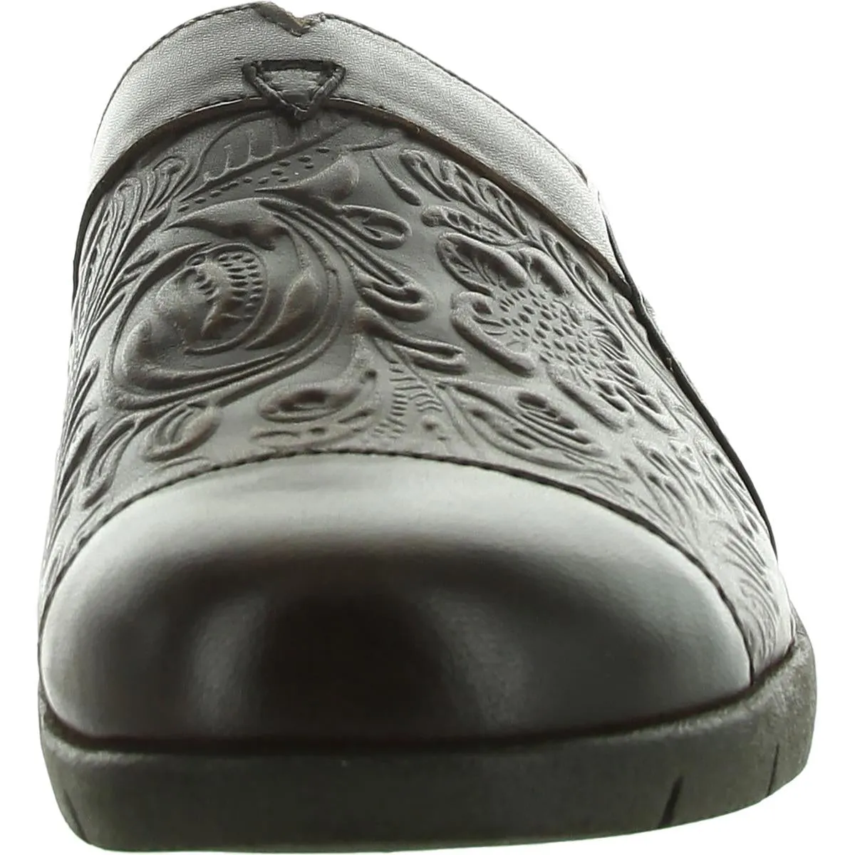 Womens Textured Leather Mules