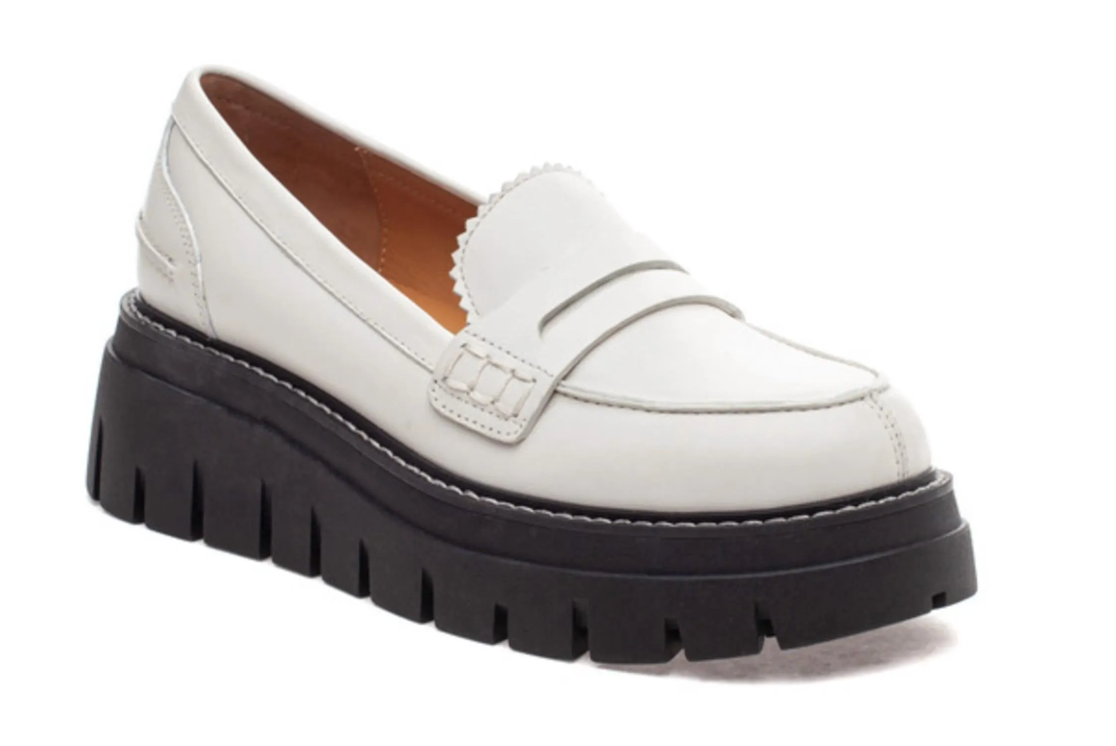 Women's Tyler Leather Loafers In White