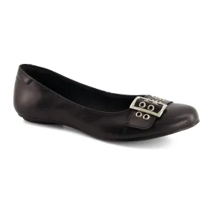 Women's Wide Buckle Ballerinas In Black