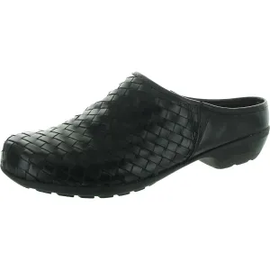 Womens Woven Leather Mules