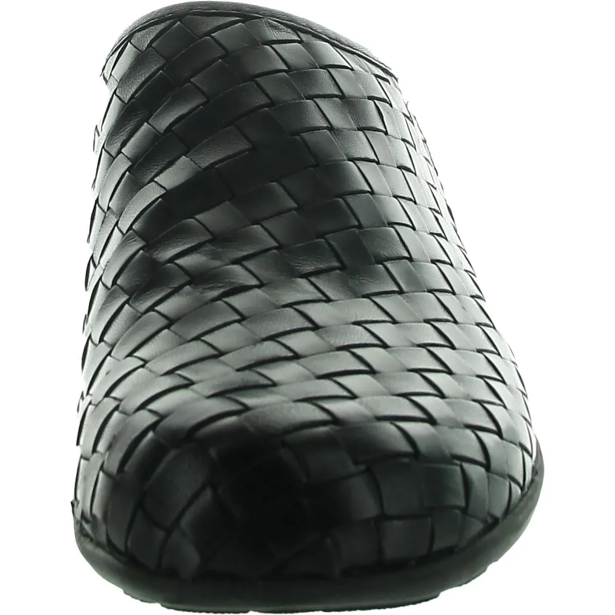 Womens Woven Leather Mules