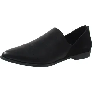 Womens Zipper Leather Loafers