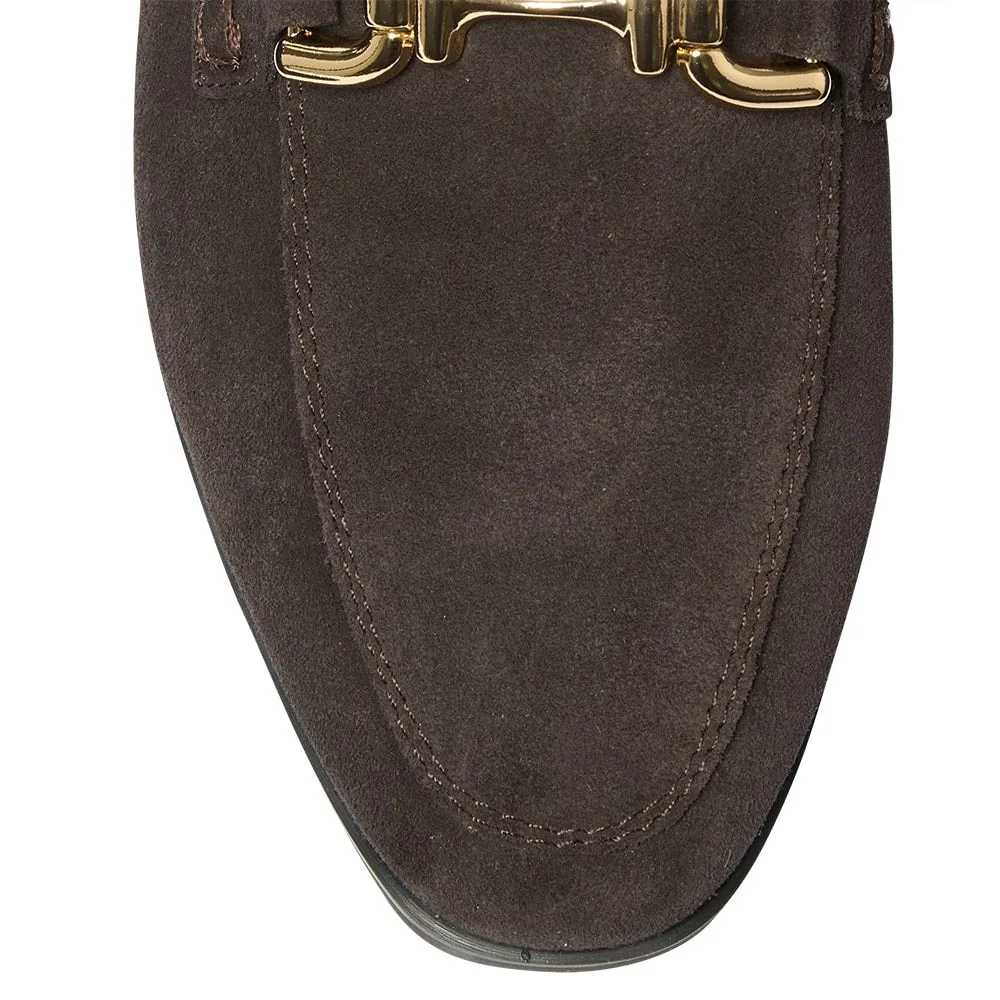 Zanna Loafer in Chocolate Suede Suede