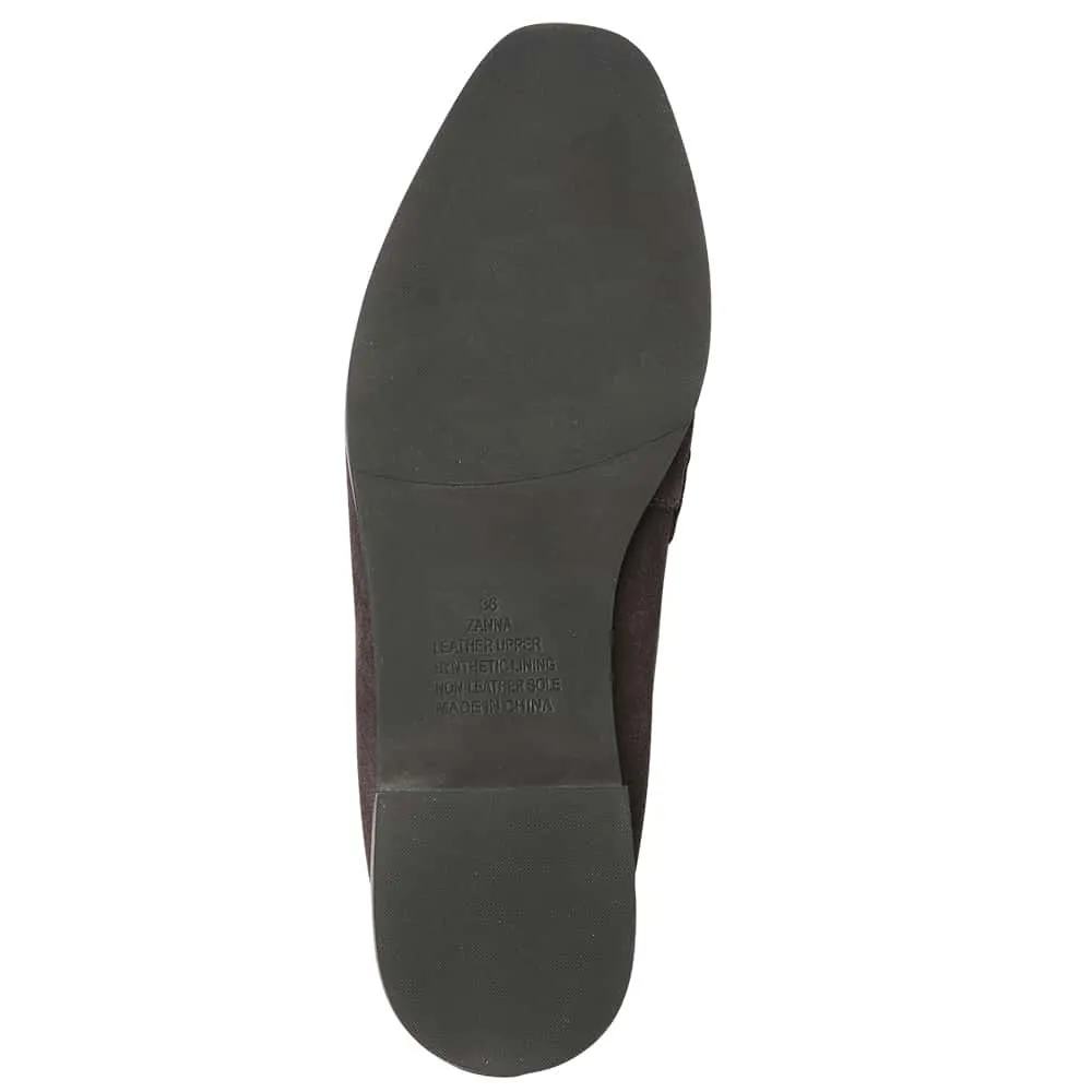 Zanna Loafer in Chocolate Suede Suede