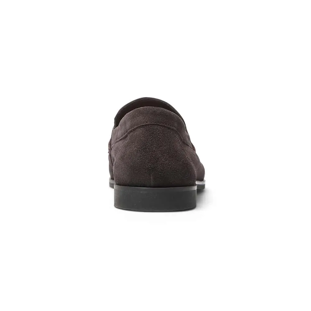 Zanna Loafer in Chocolate Suede Suede
